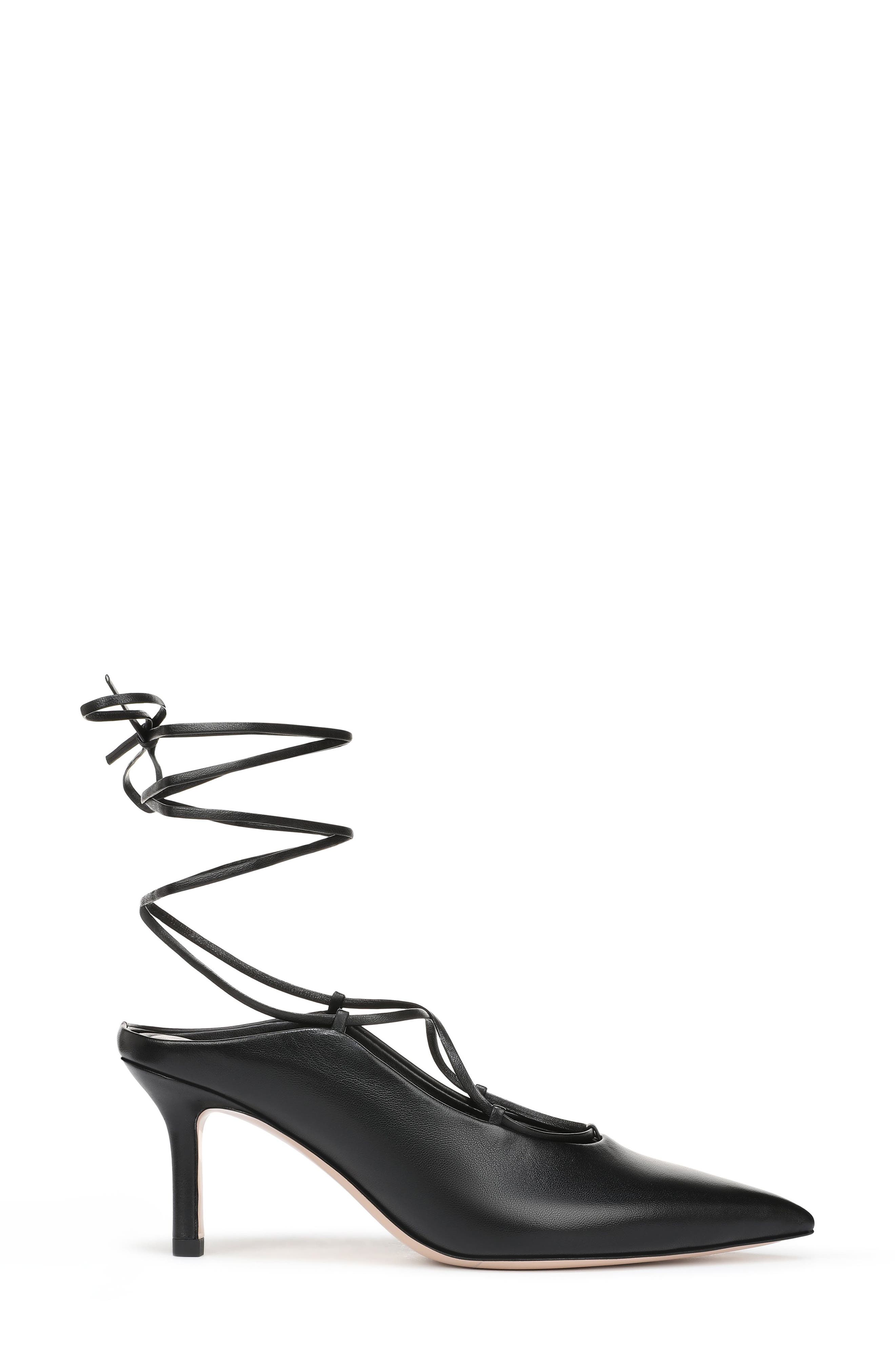 Favorite Daughter Sloan Ankle Wrap Pointed Toe Mule Pump, Alternate, color, Black