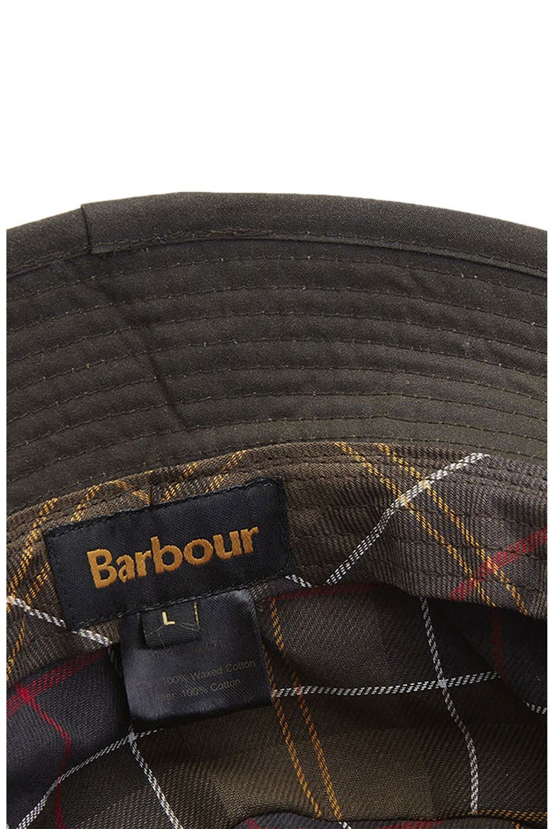 Waxed Cotton Bucket Hat, Alternate, color, OLIVE
