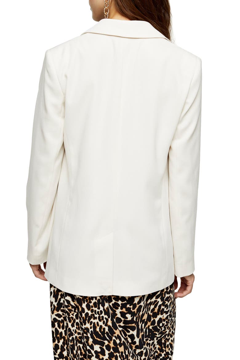 Crepe Blazer, Alternate, color, IVORY