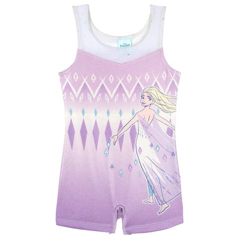 Frozen Queen Elsa Sleeveless Gymnastics One Piece Romper (Toddler & Little Kid)