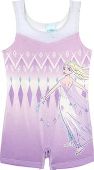 Disney Frozen Queen Elsa Sleeveless Gymnastics One Piece Romper