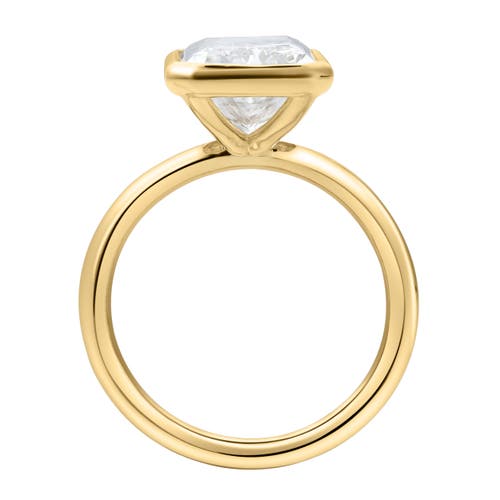 Luvmyjewelry Raha 14k Gold Radiant Bezel Lab Grown Diamond Solitaire Engagement Ring In Gold