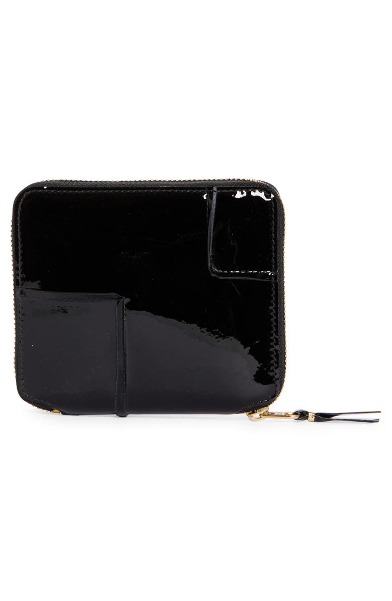 Comme des Garçons Wallets Patent Leather Wallet, Alternate, color, Black