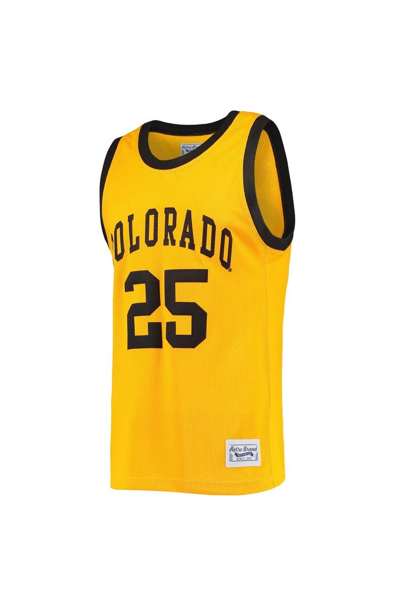 Retro Brand Men's Original Retro Brand Spencer Dinwiddie Gold Colorado Buffaloes Commemorative Classic Basketball Jersey, Alternate, color, 