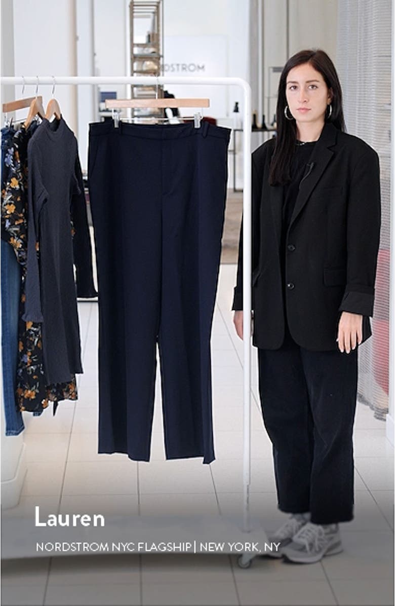 Lindsey High Waist Stretch Twill Stovepipe Pants, sales video thumbnail