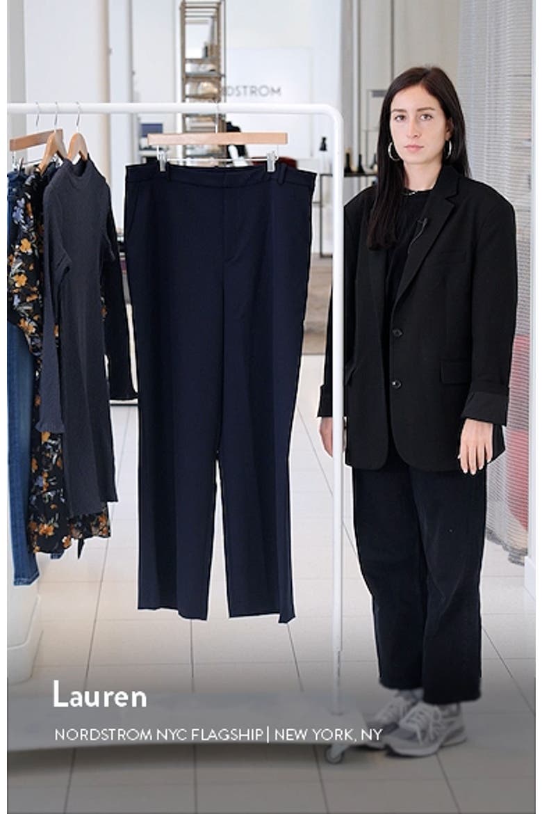 Lindsey High Waist Stretch Twill Stovepipe Pants video