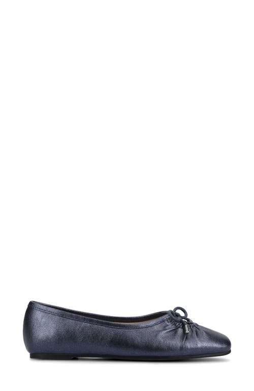 Journee Collection Callee Keyhole Square Toe Flat In Blue