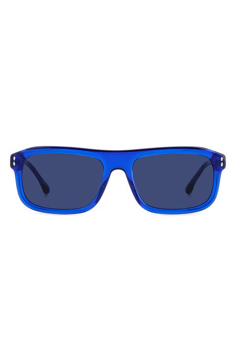 56mm Rectangle Sunglasses