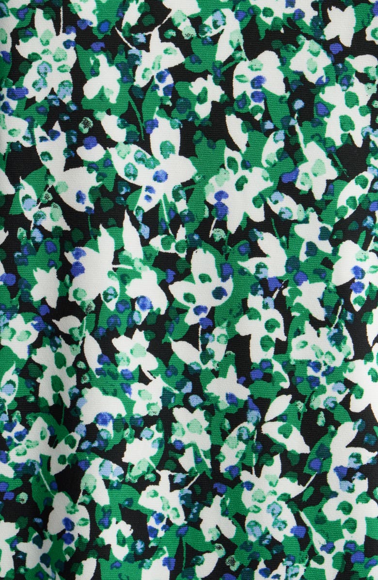 AK ANNE KLEIN Ruffle Neck Smocked Cuff Top, Alternate, color,