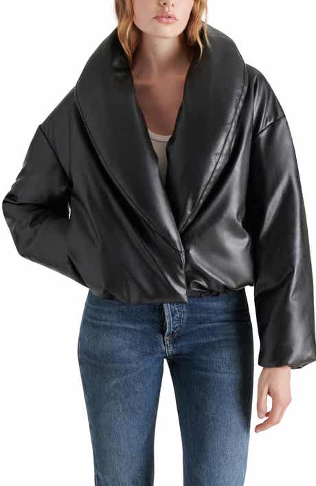 Steve Madden Evy Faux Leather Puffer Coat