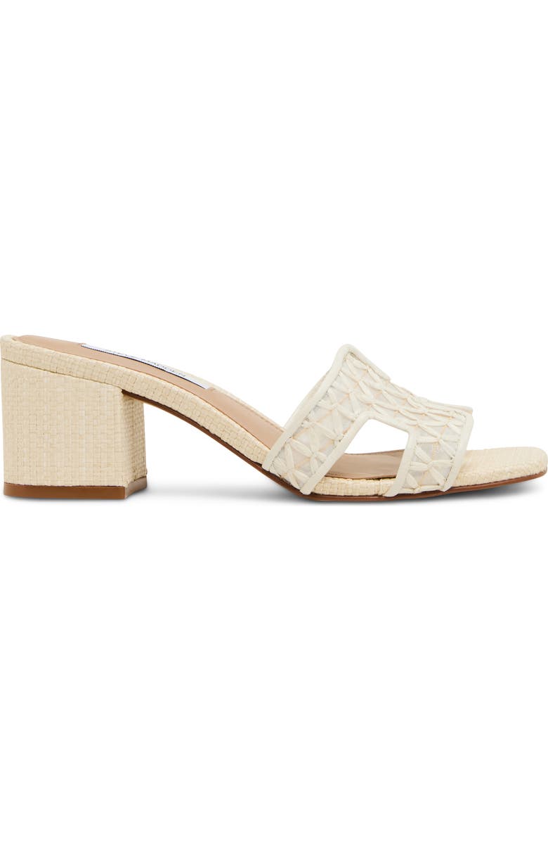 Steve Madden Hydie Block Heel Sandal, Alternate, color, Bone Raffia