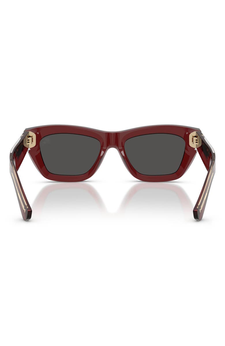 Burberry 52mm Cat Eye Sunglasses, Alternate, color, Bordeaux / Dark Grey
