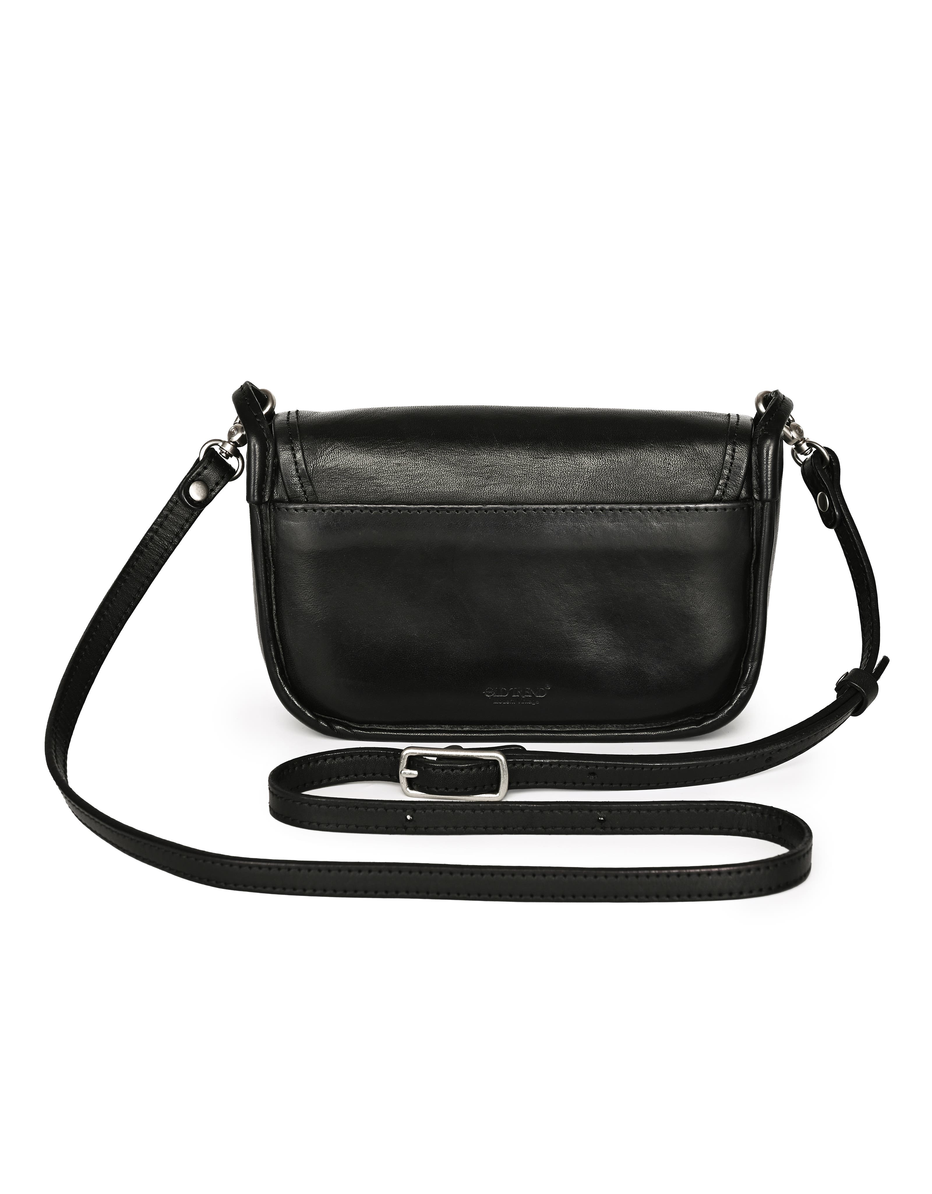 OLD TREND Pansy Genuine Leather Slim Everyday Mini Crossbody, Alternate, color, Black