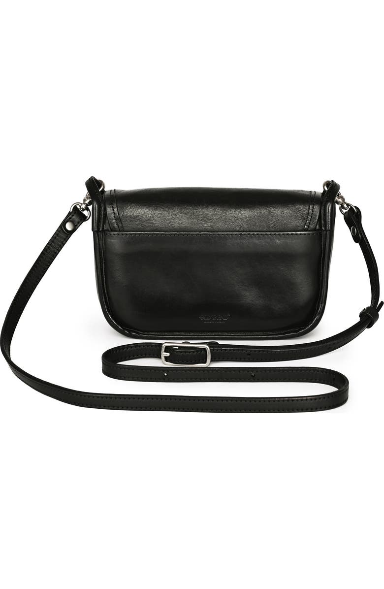 OLD TREND Pansy Genuine Leather Slim Everyday Mini Crossbody, Alternate, color, Black