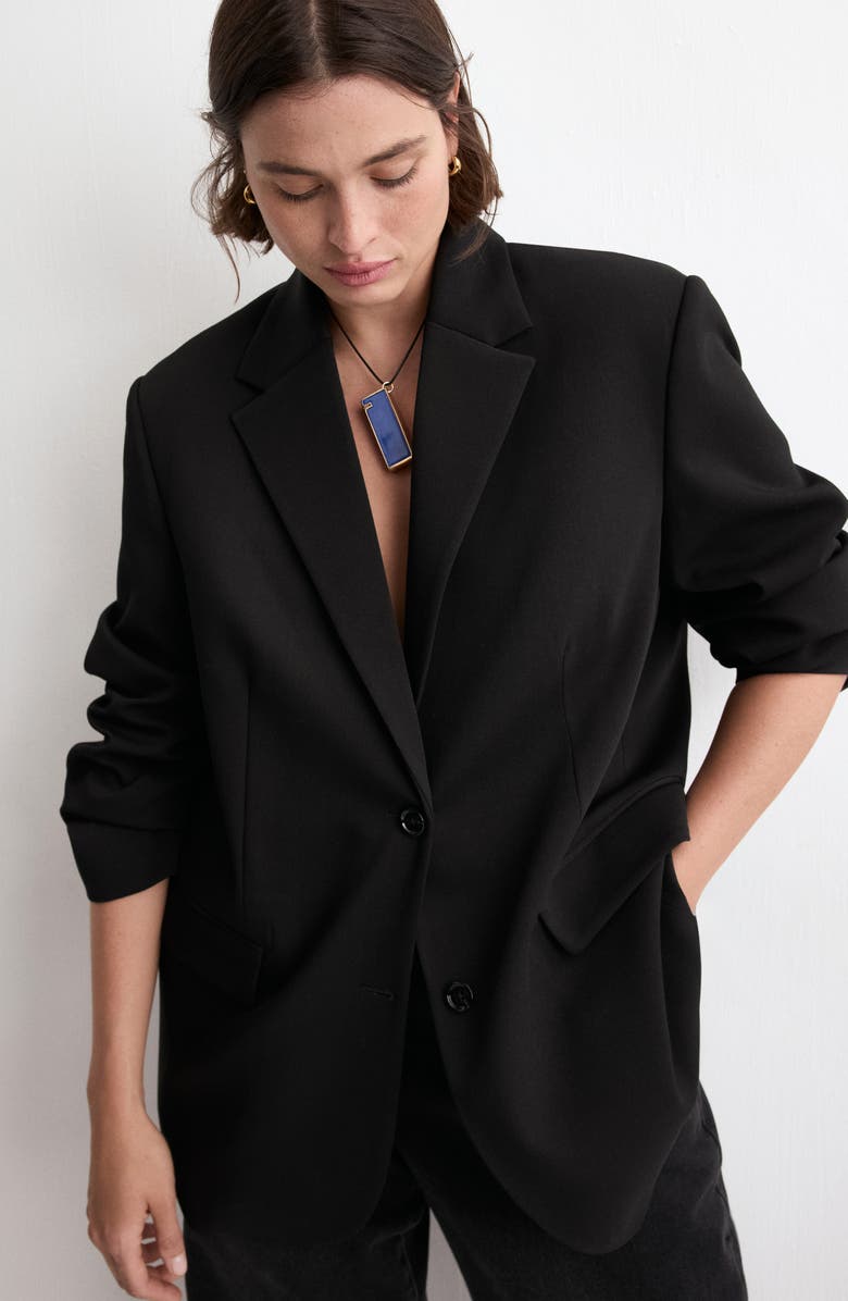MANGO Gabi Blazer, Alternate, color, Black