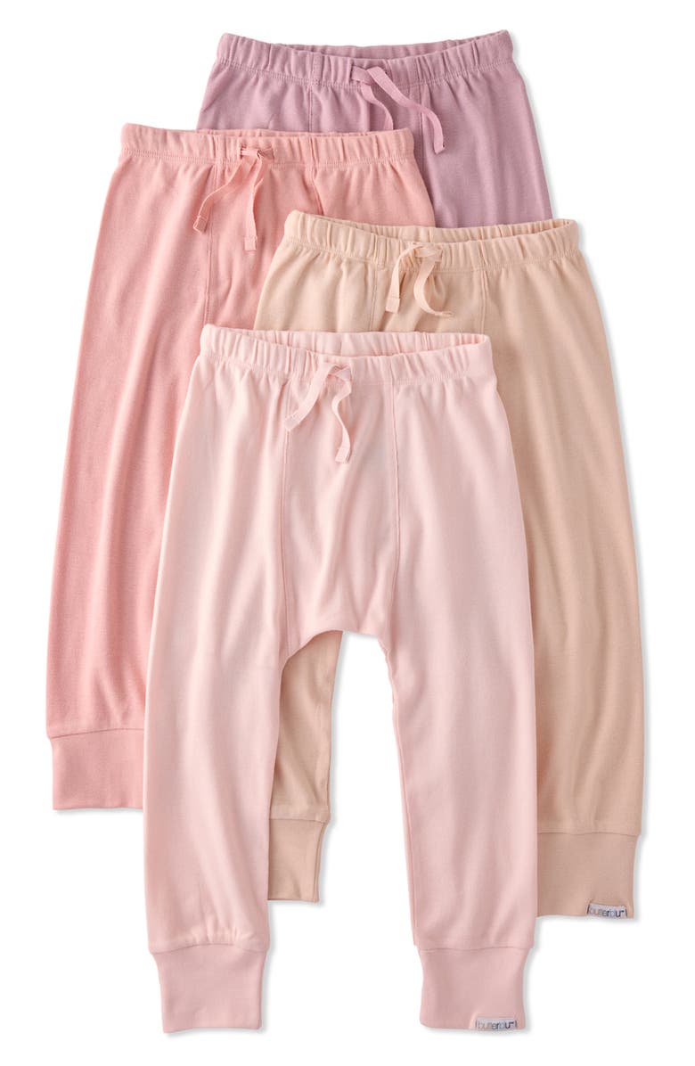 BUTTERBLU Kids' Jordan Assorted 4-Pack Organic Cotton Joggers, Main, color, Sorbet