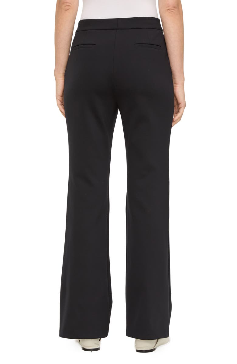 Lafayette 148 New York Gates Scuba Knit Flare Leg Pants, Alternate, color, Black