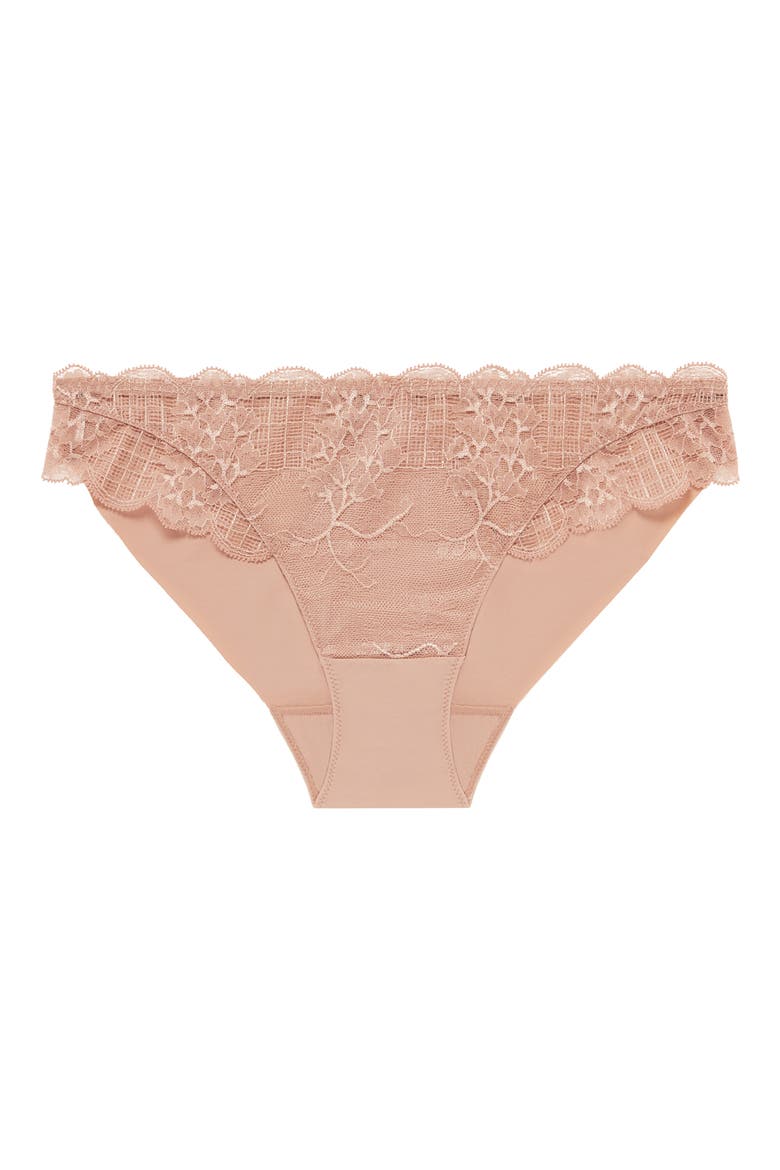 Reve Lace Bikini Cut Briefs, Alternate, color, BEIGE