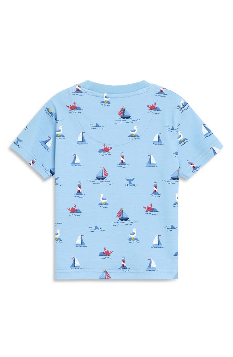 JOJO MAMAN BEBE Boat Print Cotton T-Shirt & Shorts Set, Alternate, color, Blue