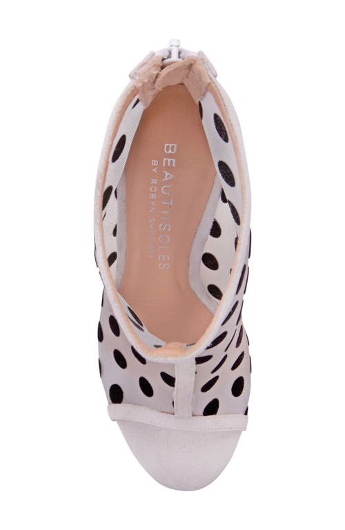 Beautiisoles Tatiana Mesh Sandal In Off White