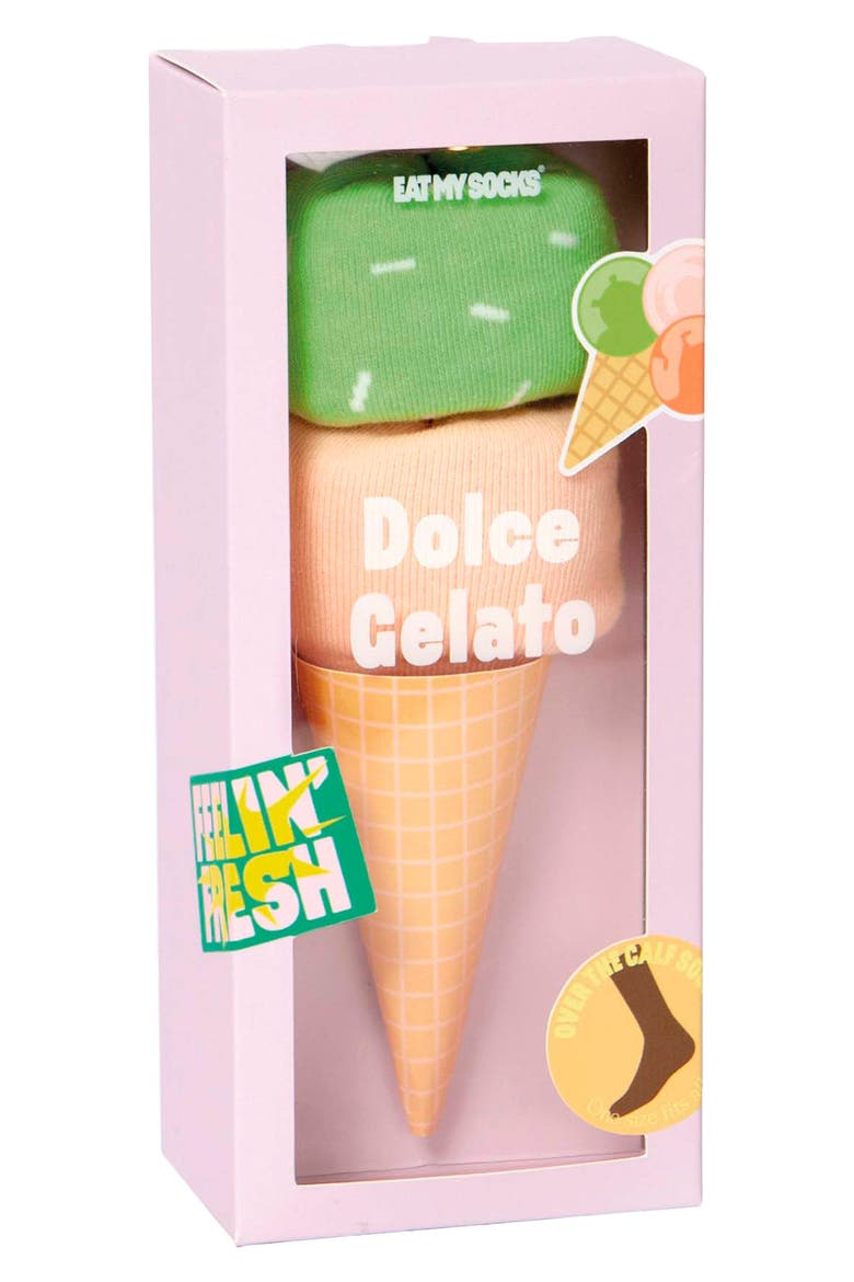 Dolce Gelato 3D Crew Socks, Alternate, color, DOLCE GELATO