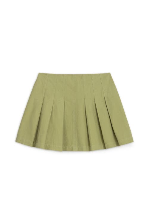 Nocturne Mini Pleated Skirt In Green