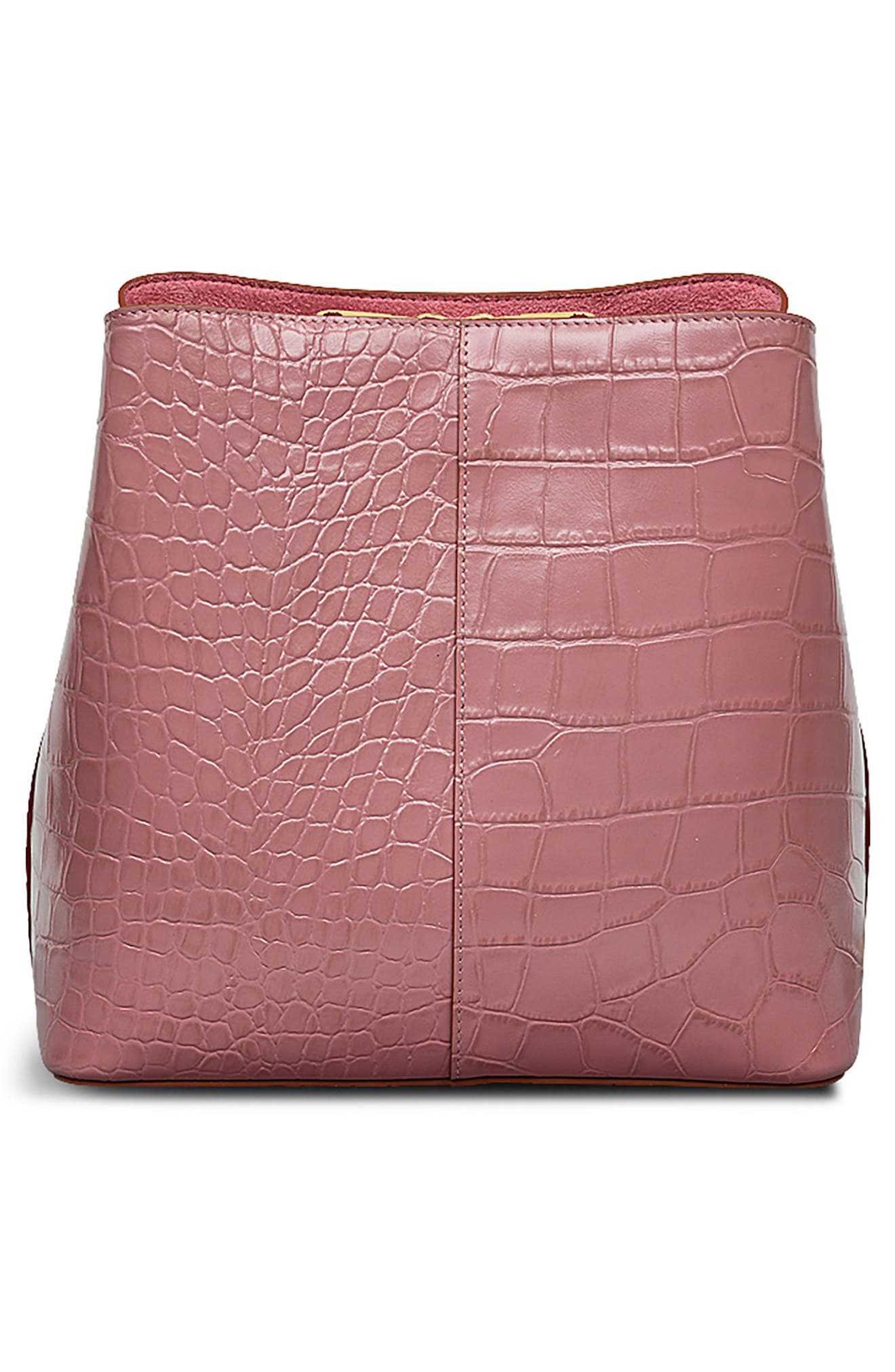 Radley Medium Duke's Place Croc-Embossed Leather Crossbody Bag, Alternate, color, French Rose