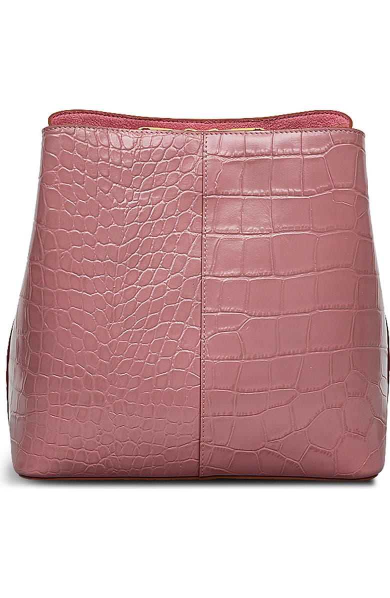 Radley Medium Duke's Place Croc-Embossed Leather Crossbody Bag, Alternate, color, French Rose