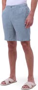 Bugatchi Trent Drawstring Linen Shorts