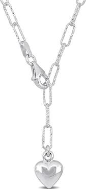 DELMAR Heart Charm Lariat Necklace