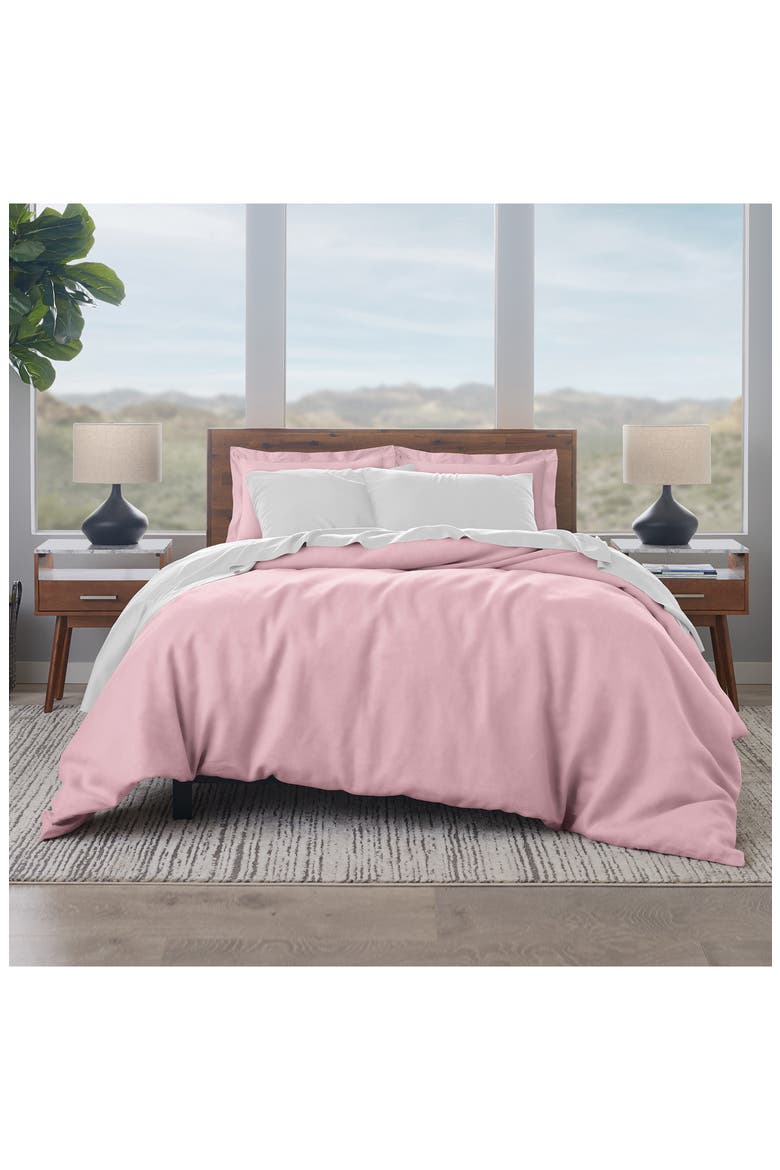 300 Thread Count CottonDuvet Cover & Sham Set, Alternate, color, BLUSH
