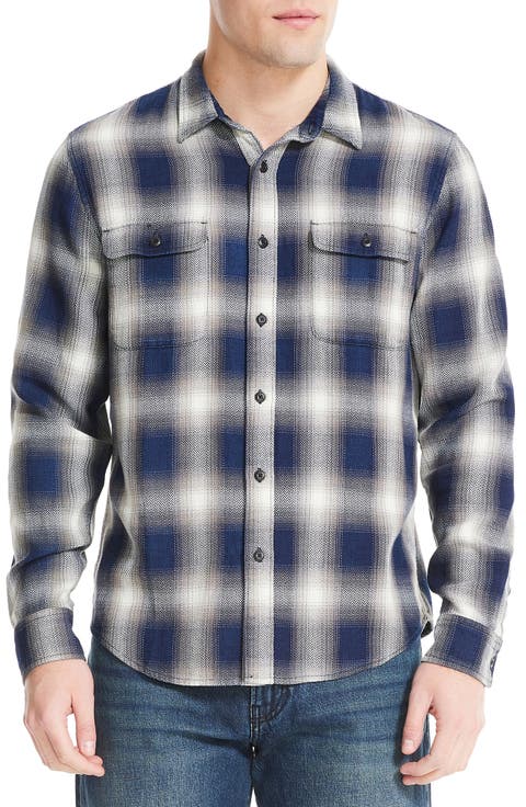 Mesa Plaid Cotton Flannel Button-Up Shirt