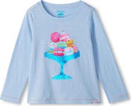 Hatley Kids' Yummy Macarons Long Sleeve Graphic T-Shirt