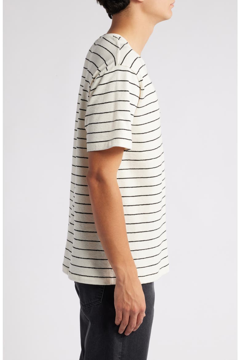 Stripe Relaxed T-Shirt, Alternate, color, NATURAL/ BLACK