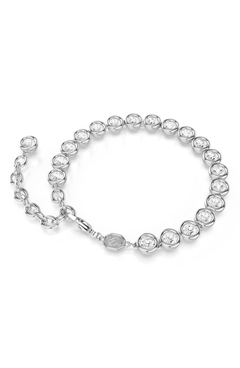 Swarovski Imber Crystal Tennis Bracelet, Alternate, color, White/ Silver