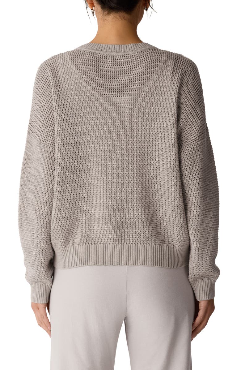 Eileen Fisher Organic Cotton & Tencel<sup>™</sup> Lyocell Crewneck Sweater, Alternate, color, Dove