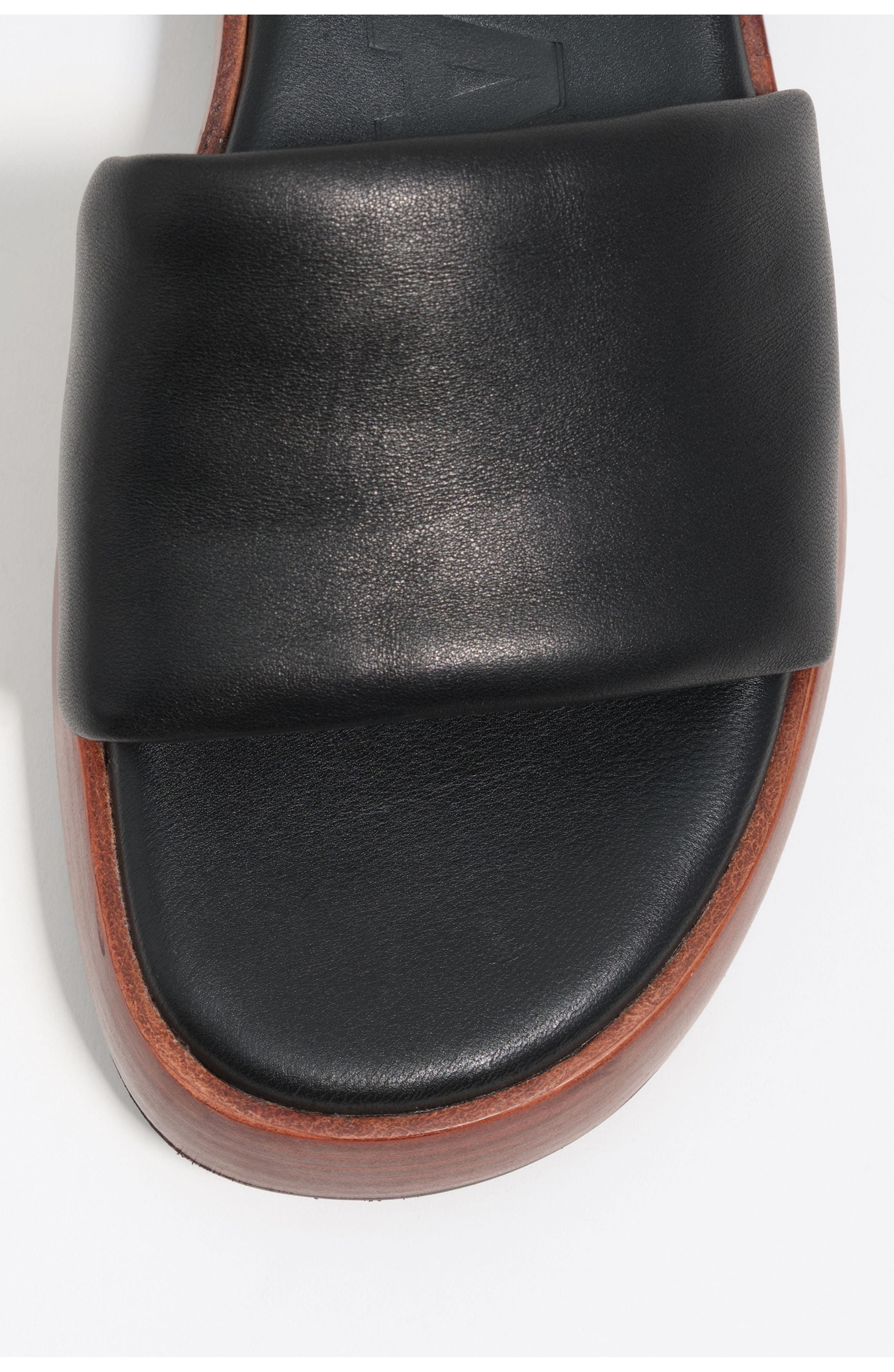 Bimba y Lola Leather Platform Sandals, Alternate, color, Black