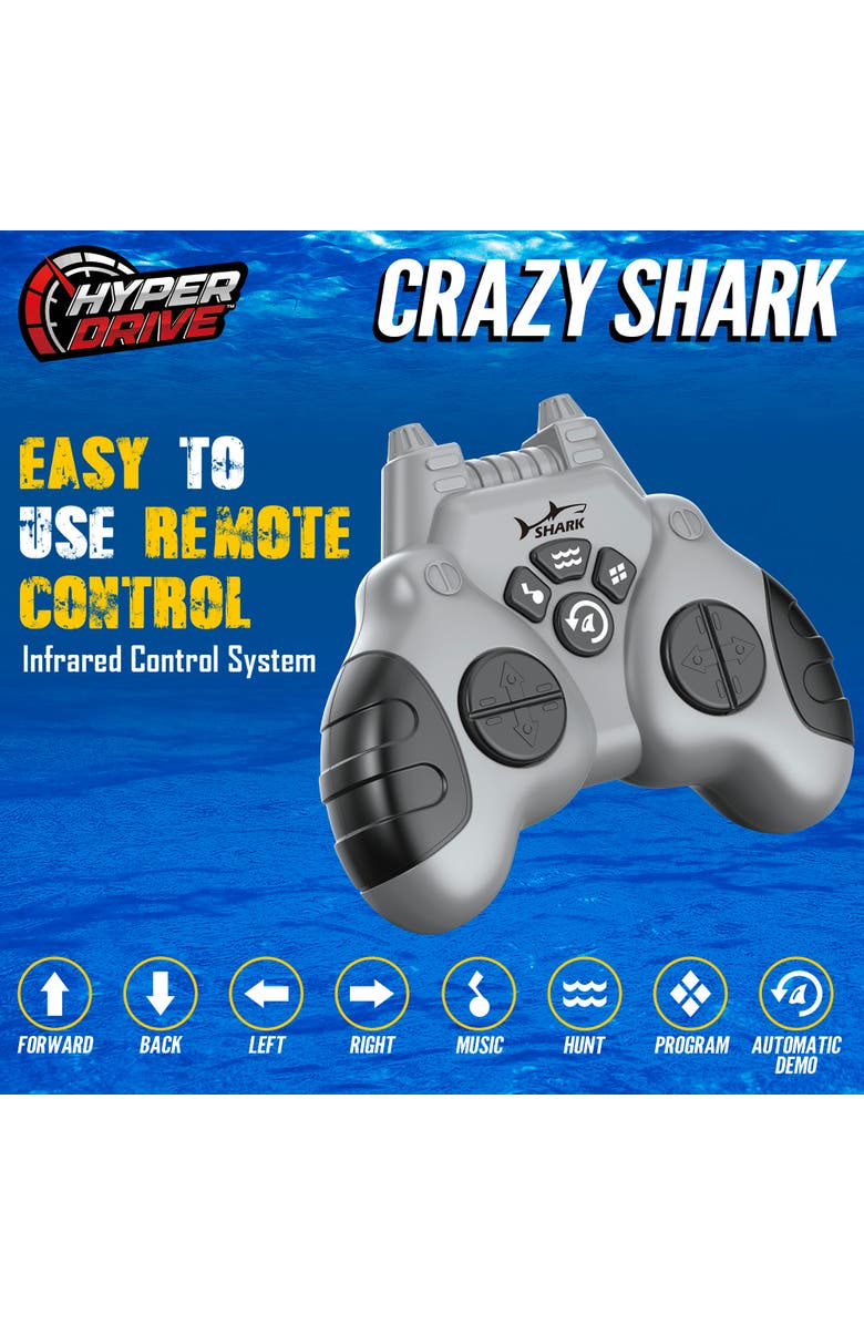 Hyper Drive Shark Gray 14 Inch Remote Control Toy, Alternate, color, Multicolored