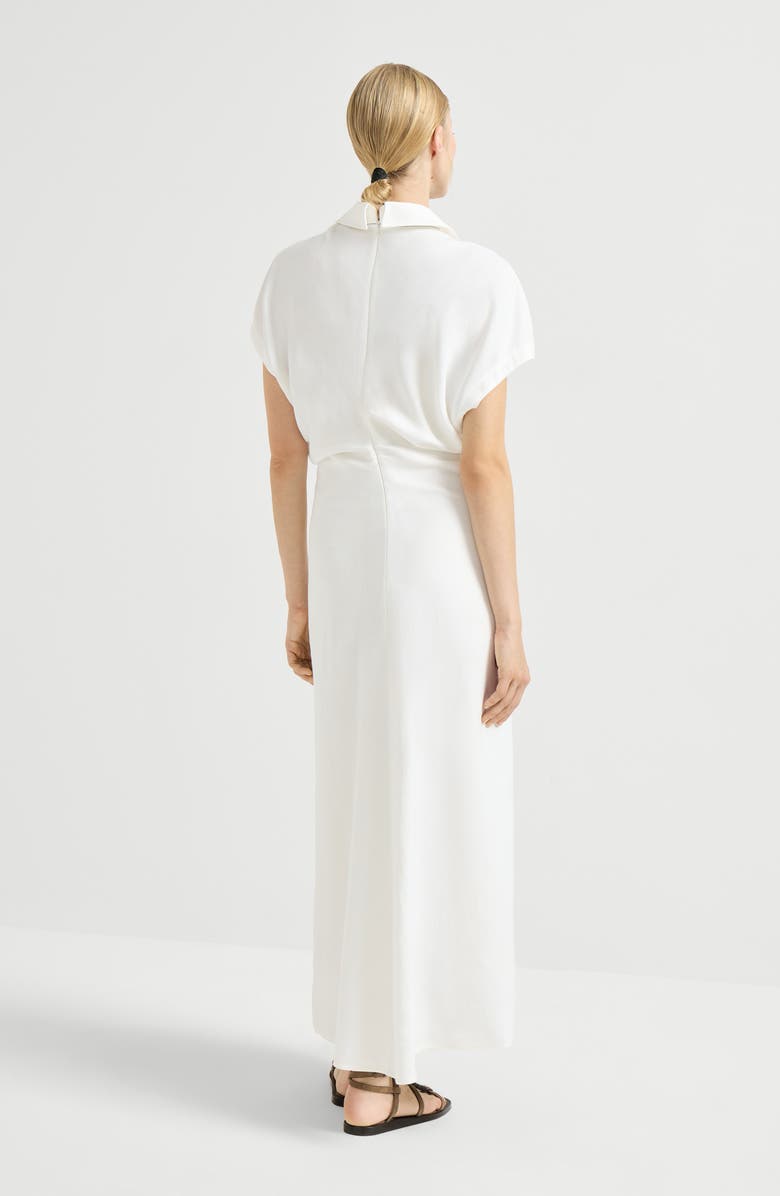 Brunello Cucinelli Twill dress with monili, Alternate, color, White