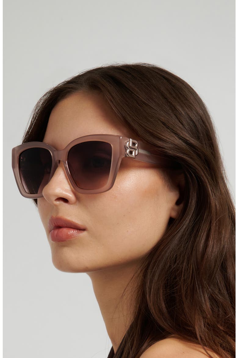 54mm Sunglasses, Alternate, color, NUDE/ BROWN SF