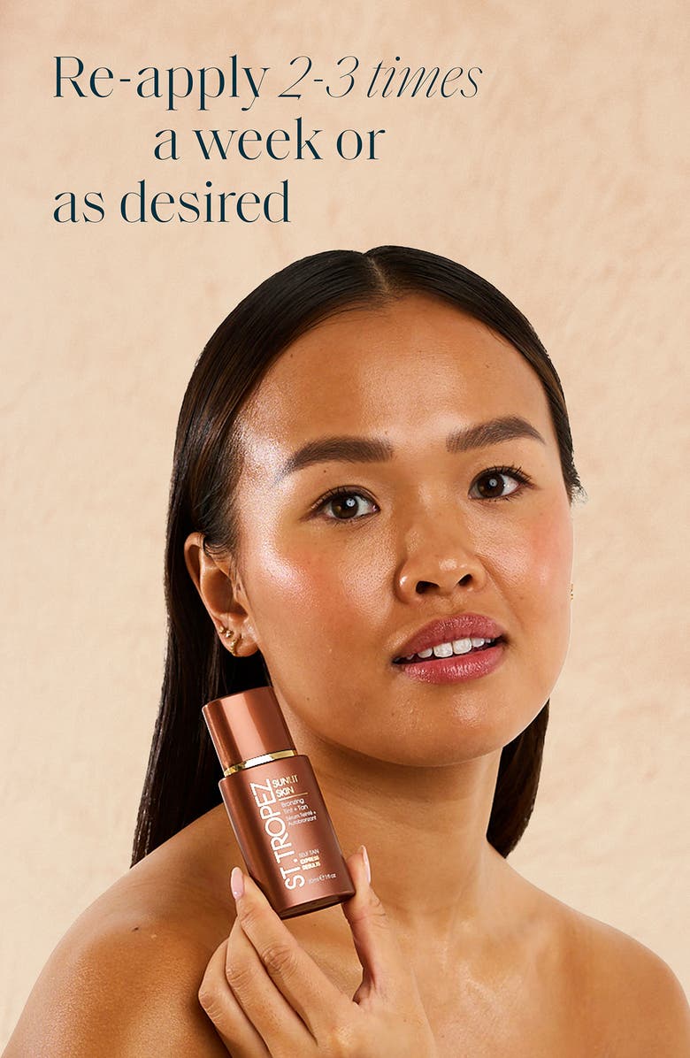 St. Tropez Sunlit Skin Bronzing Tint + Self Tan Serum, Alternate, color, 