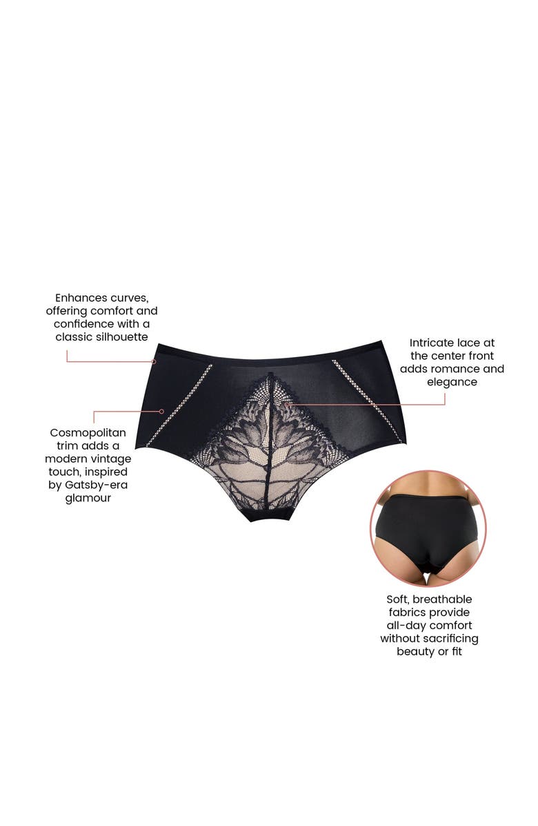 Parfait Charlene High Waist Brief, Alternate, color, Black