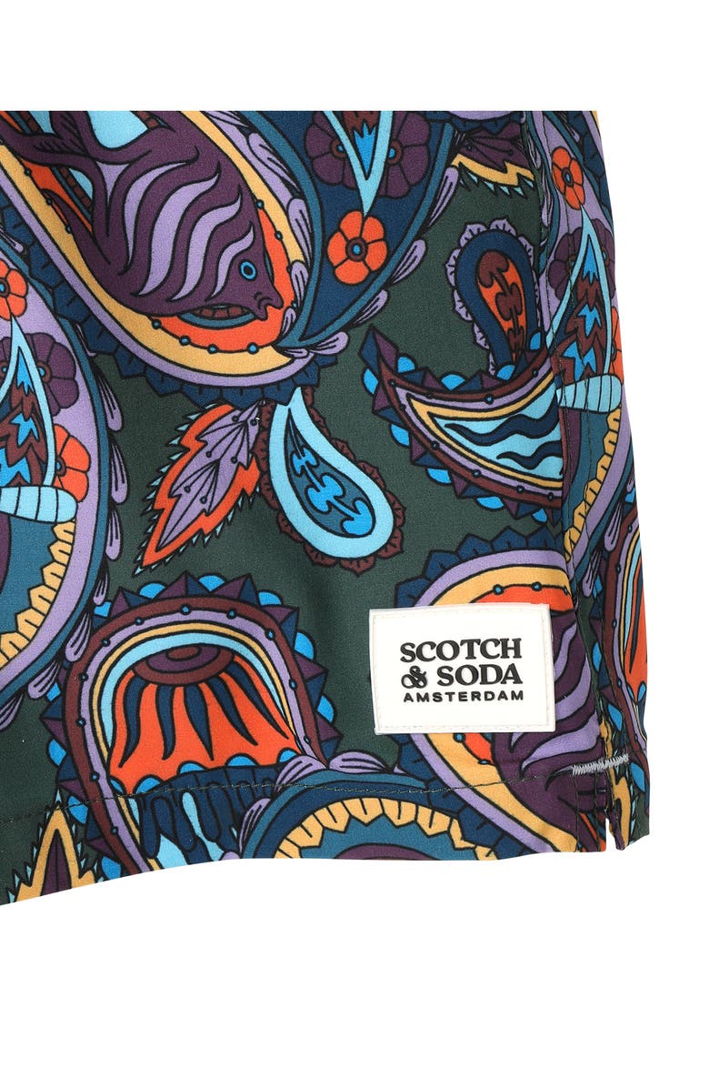 Scotch & Soda Miami Ice Swim Trunks, Alternate, color, Mountain View