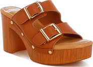 Rag & Co Kenna Double Buckle Strap Platform Sandal
