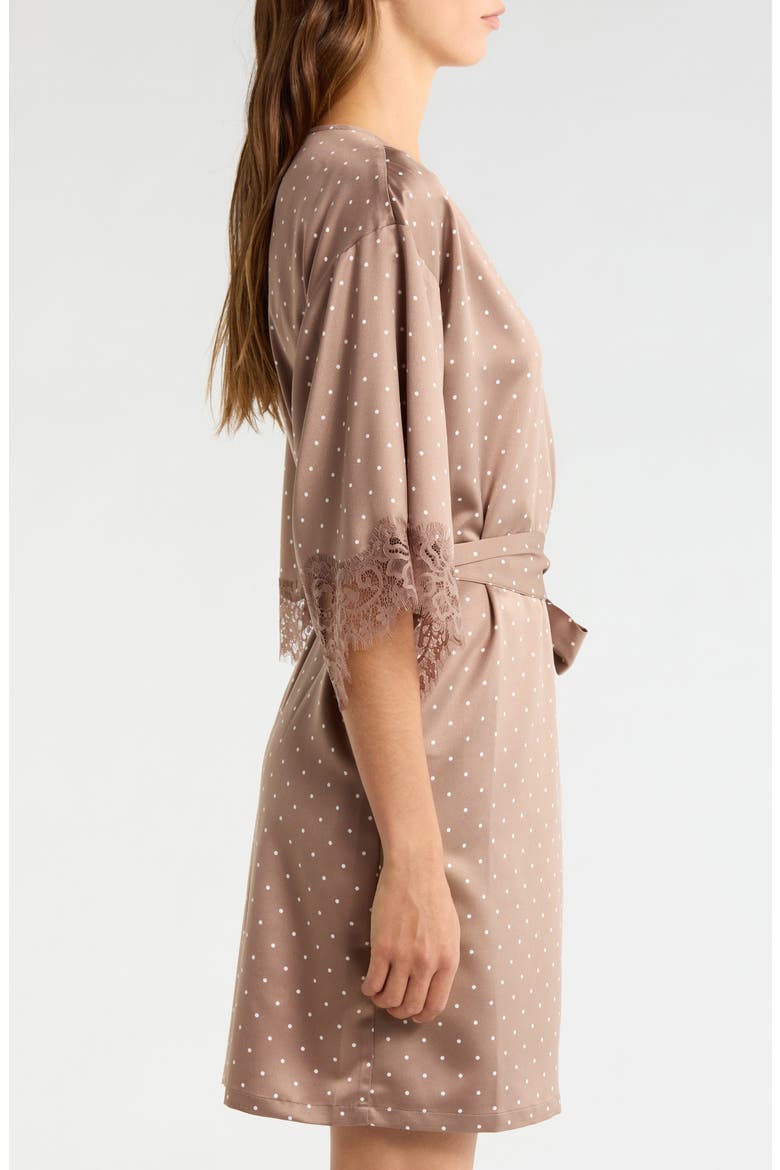 Midnight Satin Wrap, Alternate, color, BROWN- IVORY PIN DOT