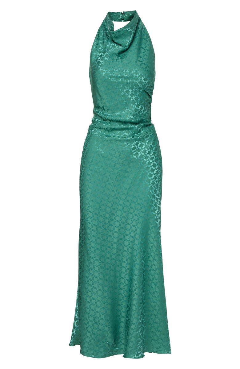Veronica Beard Maggie Halter Neck Jacquard Dress, Alternate, color, 