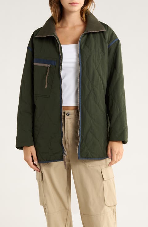 Encinitas Water Repellent Quilted Field Coat