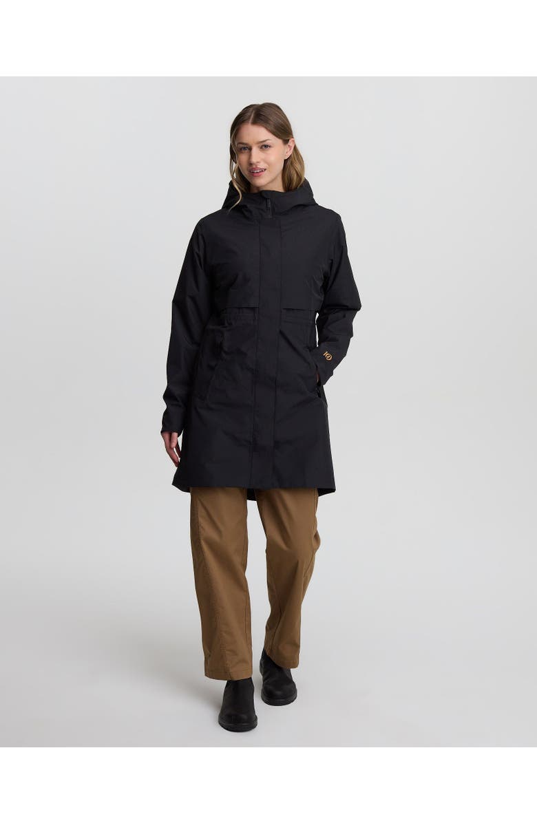 tentree Nimbus Long Rain Jacket, Alternate, color, Meteorite Black