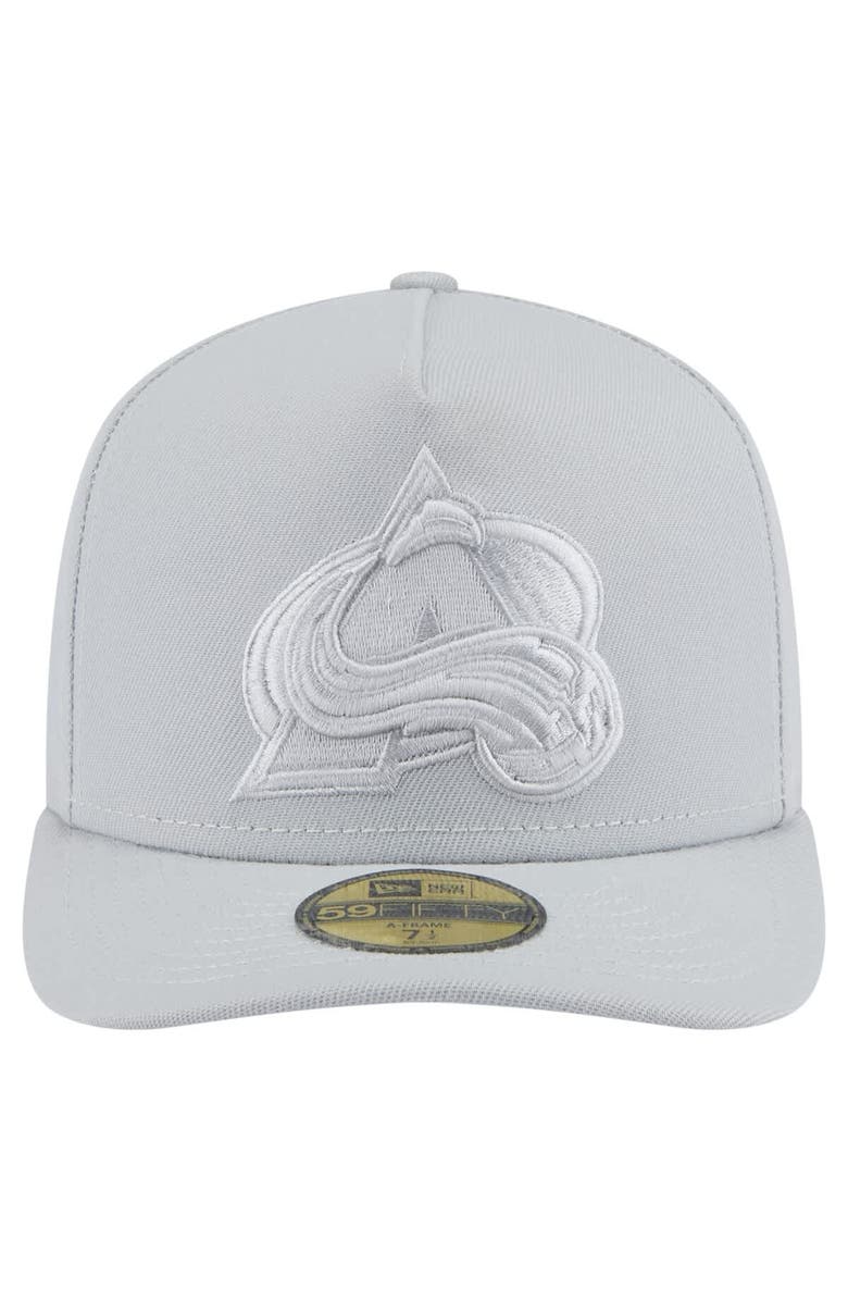 New Era Men's New Era Gray Colorado Avalanche Color Pack A-Frame 59FIFTY Fitted Hat, Alternate, color, 