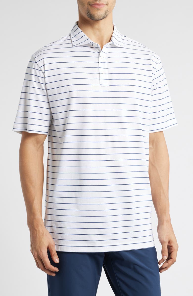Peter Millar Crown Comfort Stripe Pima Cotton Polo, Main, color, 